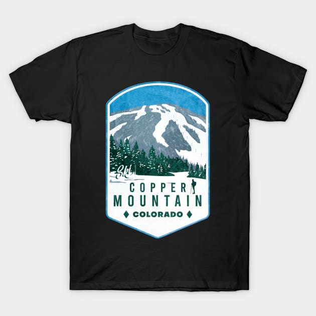 Copper Mountain Colorado Ski Badge T-Shirt by JordanHolmes